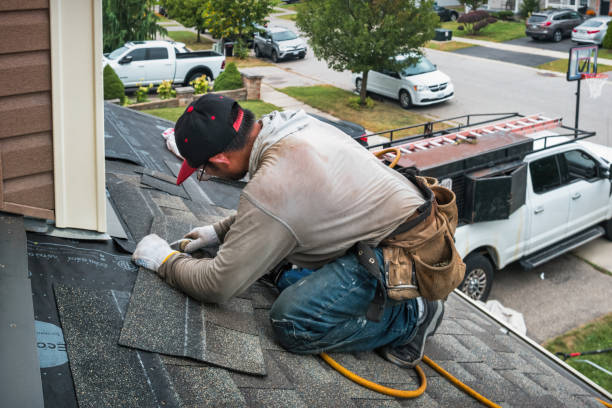 Professional Roof Installation technician working in Woodstock, IL